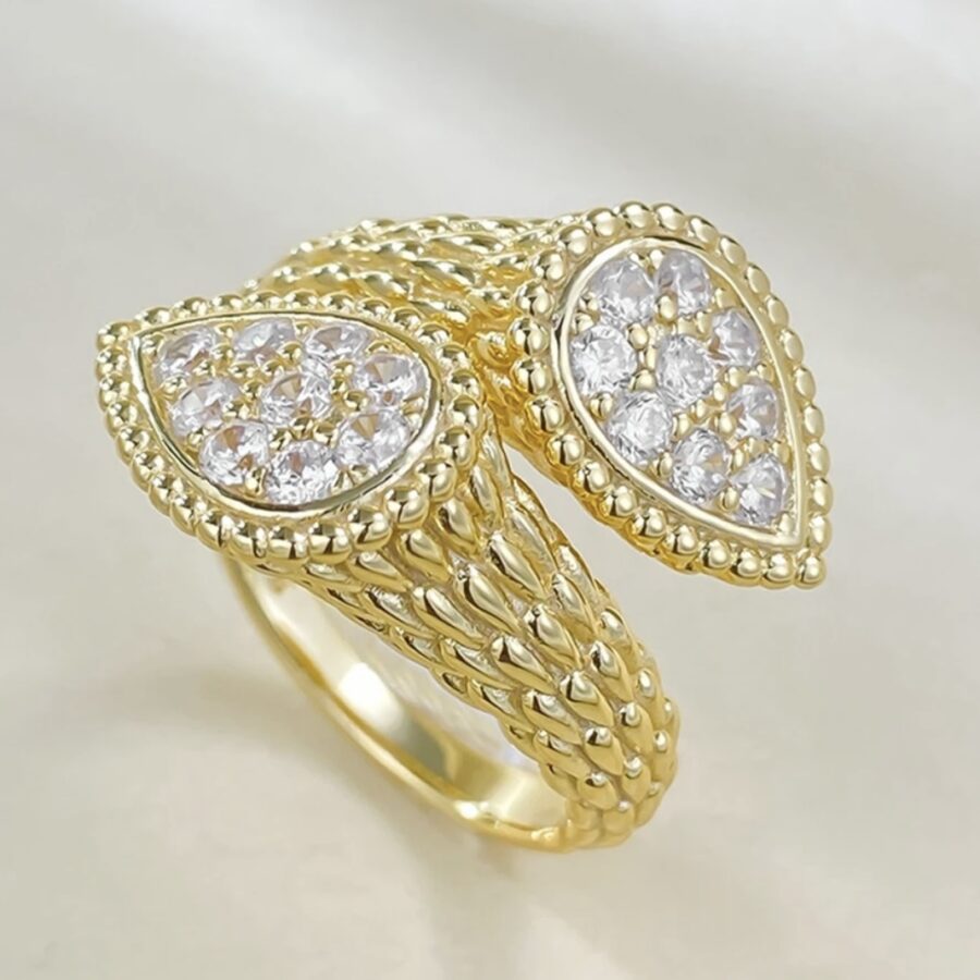 ROMAN INSPIRED LC WHITE SAPPHIRE RING - Image 2