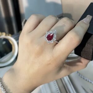 LC RUBY AND WHITE SAPPHIRE COCKTAIL RING - Image 2