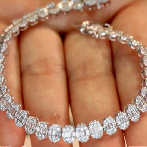 Diamond Baguette Tennis Bracelet.