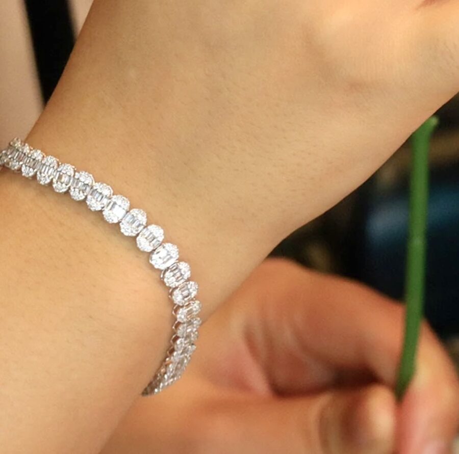 Diamond Baguette Tennis Bracelet. - Image 2