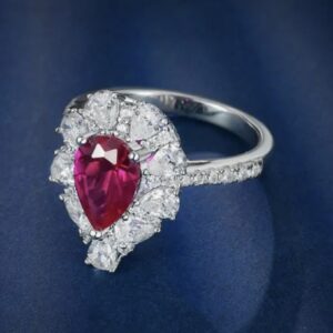 LC RUBY AND WHITE SAPPHIRE COCKTAIL RING - Image 3